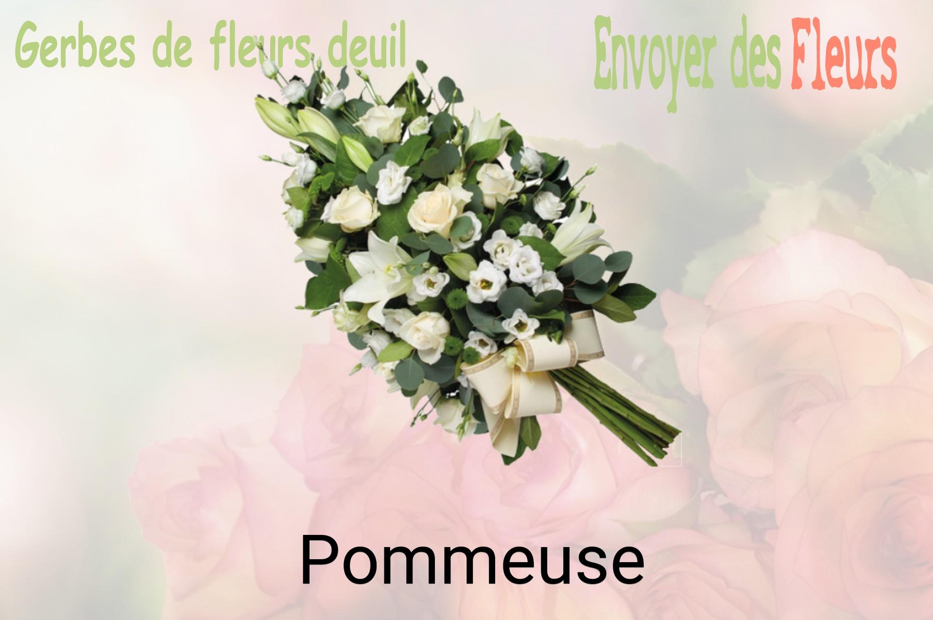 Gerbe de fleurs de deuil livrée à Pommeuse
